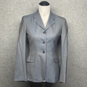 Vtg Pytchley Womens Med English Fox HUNTER Pin Stripe Equestrian Riding Jacket